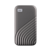 A product image of WD My Passport Portable SSD -4TB  Grey