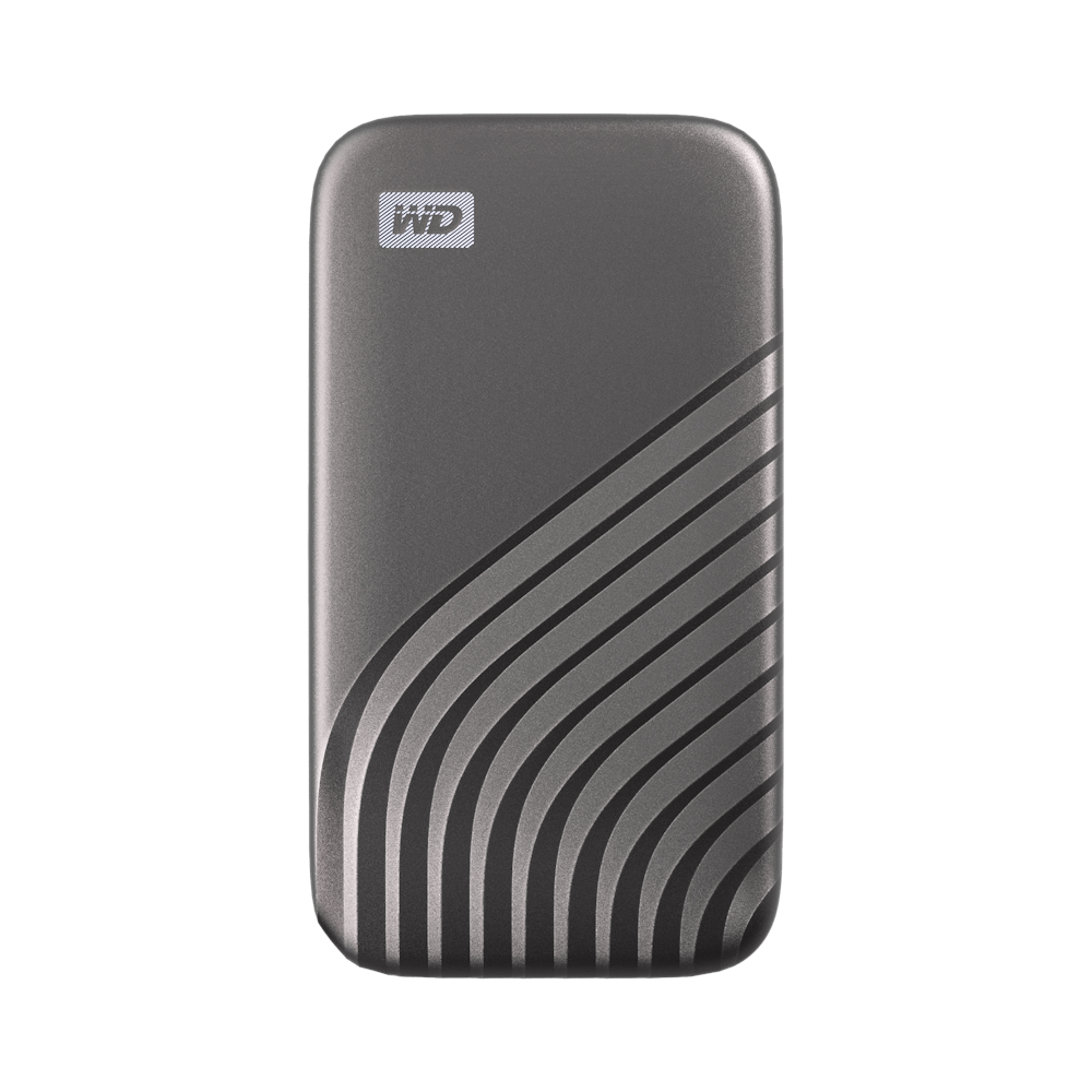A large main feature product image of WD My Passport Portable SSD -4TB  Grey