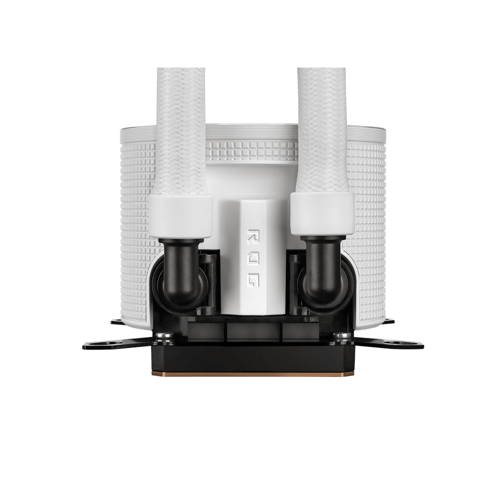 A large main feature product image of ASUS ROG Ryuo III 360 ARGB 360mm AIO CPU Cooler - White
