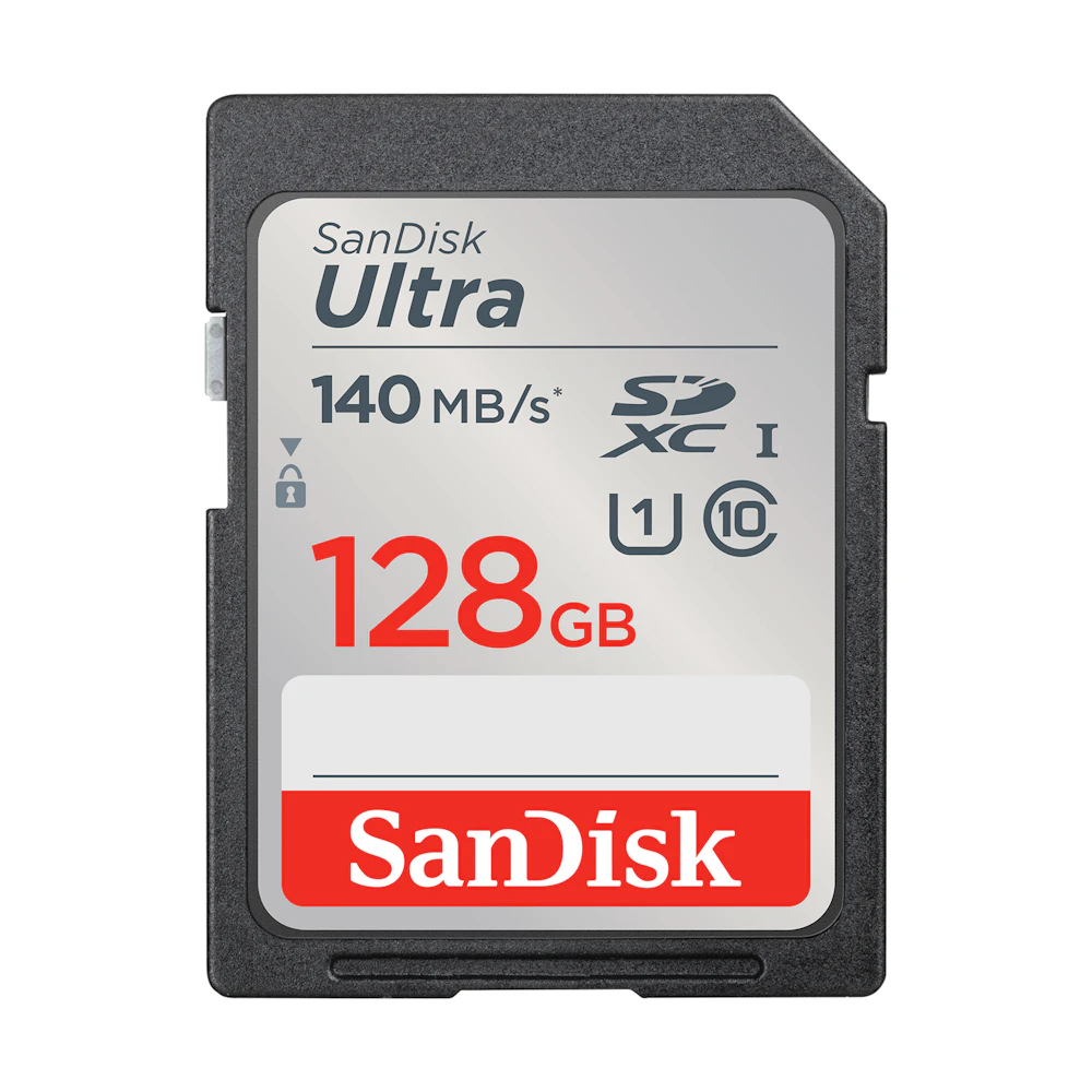 A large main feature product image of SanDisk Ultra SDHC U1 UHS-I SD Card - 128GB