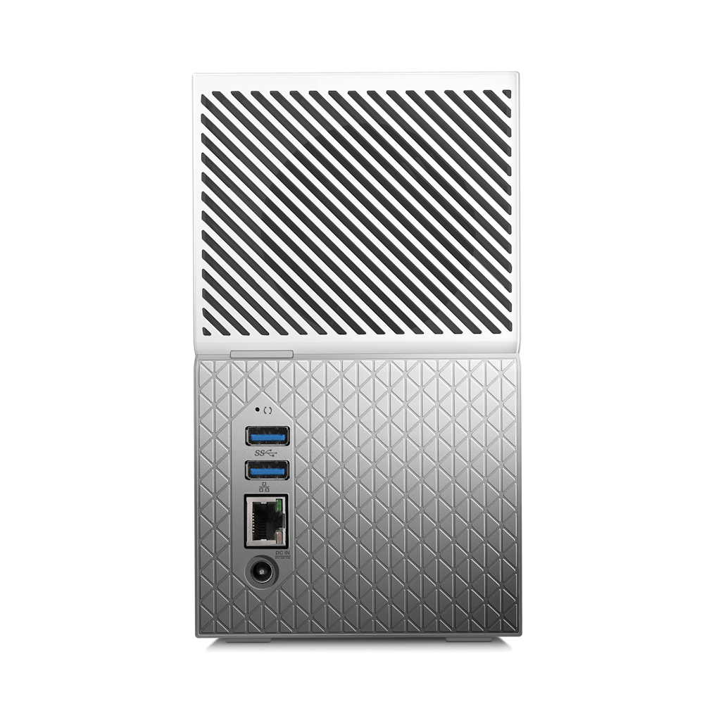 A large main feature product image of WD My Cloud Home Duo 4TB NAS Enclosure