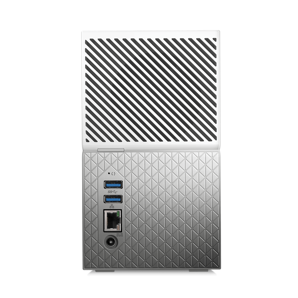 A large main feature product image of WD My Cloud Home Duo 8TB NAS Enclosure