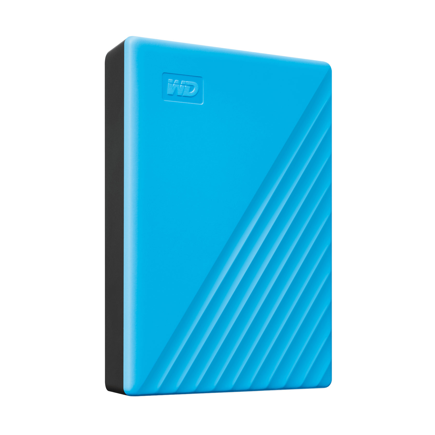A large main feature product image of WD My Passport Portable HDD - 4TB Blue