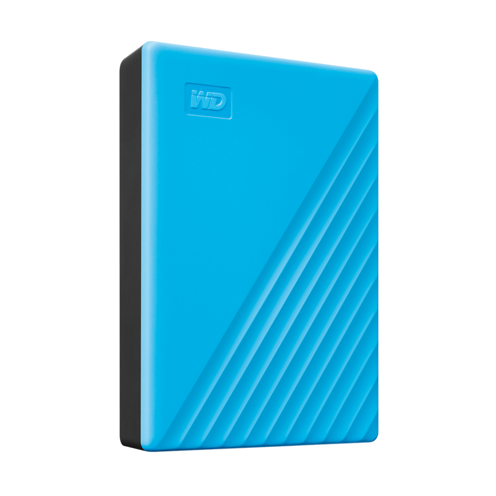 A large main feature product image of WD My Passport Portable HDD - 4TB  Blue