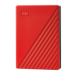 A product image of WD My Passport Portable HDD - 4TB Red