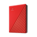 A product image of WD My Passport Portable HDD - 4TB Red