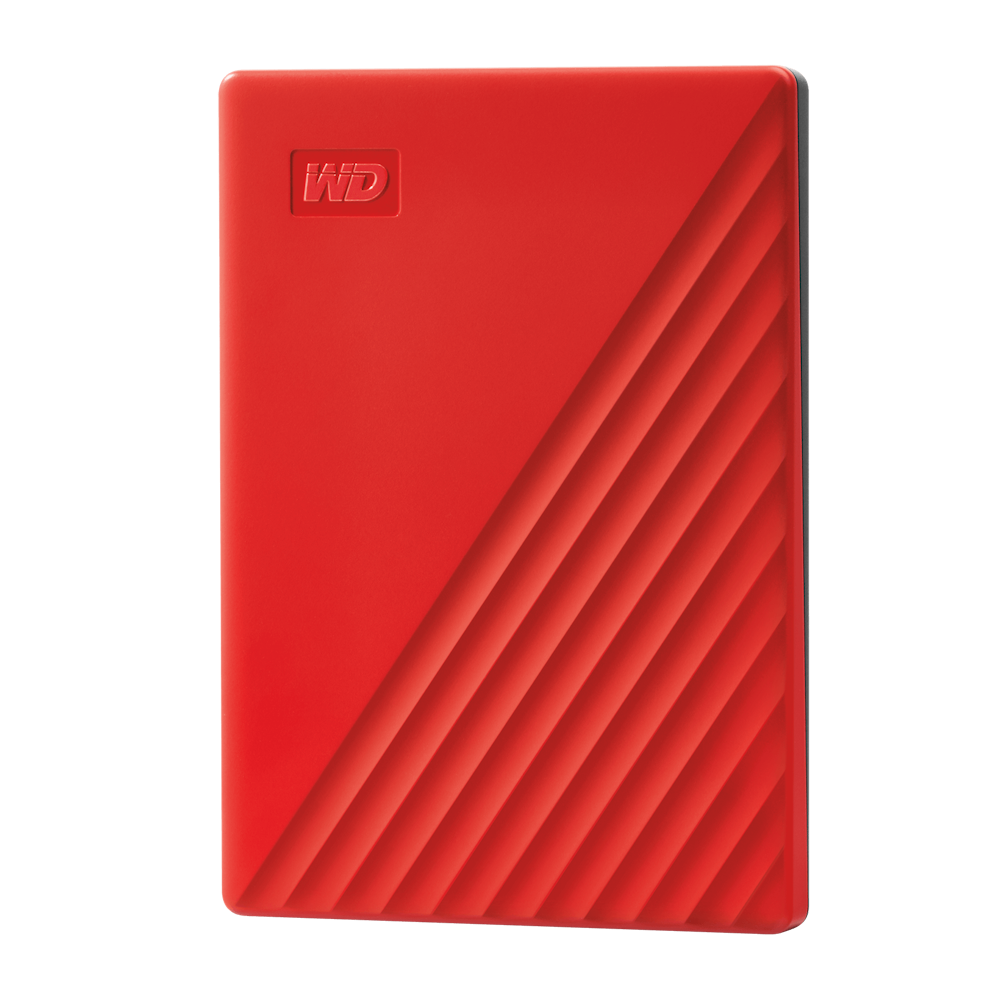 A large main feature product image of WD My Passport Portable HDD - 2TB  Red