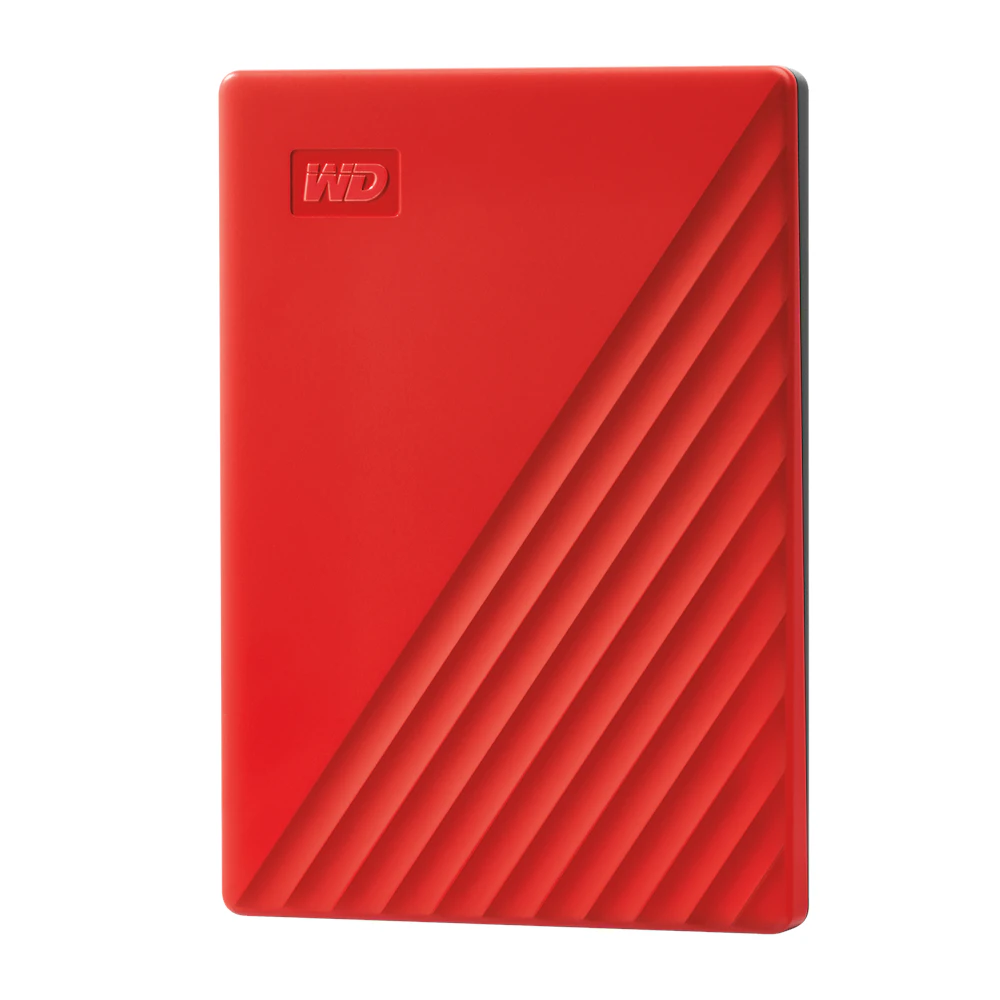 A large main feature product image of WD My Passport USB 3.0 Portable 2.5" External HDD - 2TB Red
