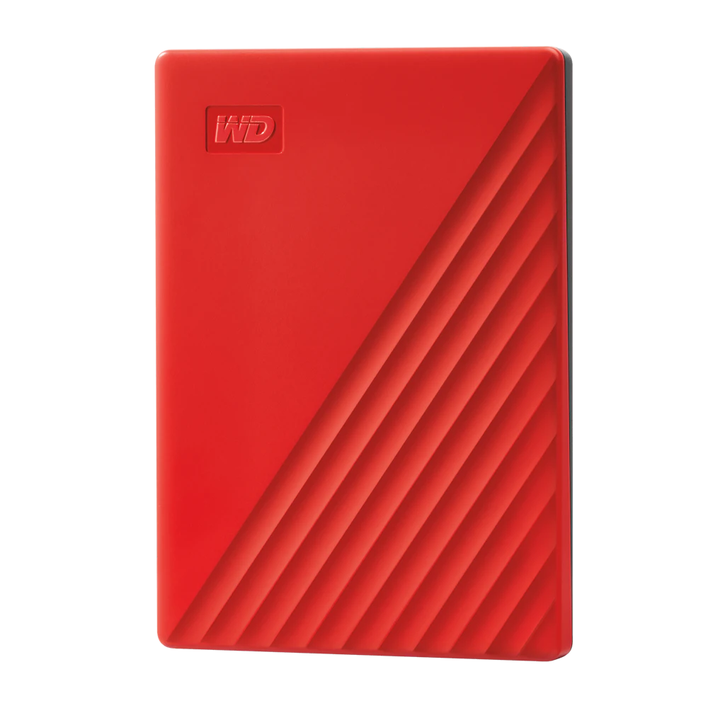 A large main feature product image of WD My Passport USB 3.0 Portable 2.5" External HDD - 2TB Red