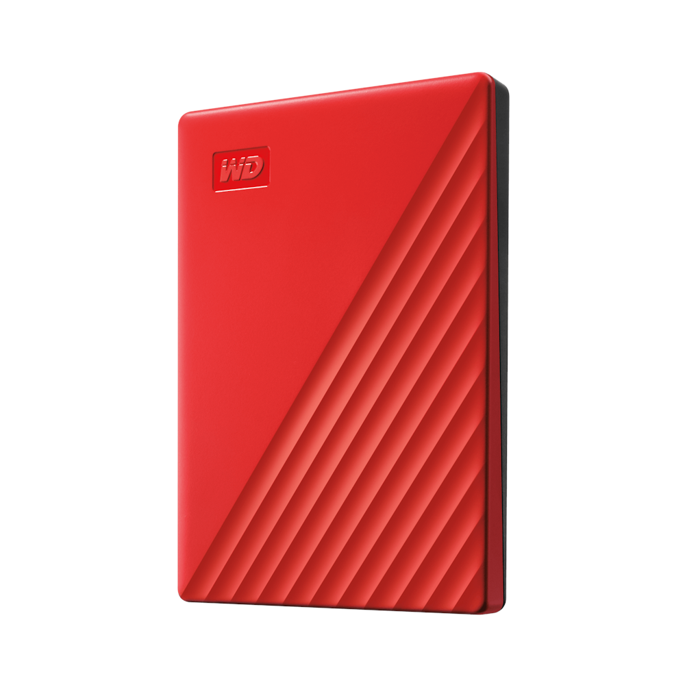 A large main feature product image of WD My Passport Portable HDD - 2TB  Red