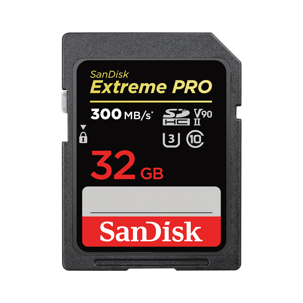 A large main feature product image of SanDisk Extreme Pro 32GB UHS-II SDHC/SDXC Card