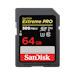 A product image of SanDisk Extreme Pro 64GB UHS-II SDHC/SDXC Card