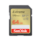 A small tile product image of SanDisk Extreme 64GB UHS-I SD Card
