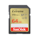 A small tile product image of SanDisk Extreme 64GB UHS-I SD Card