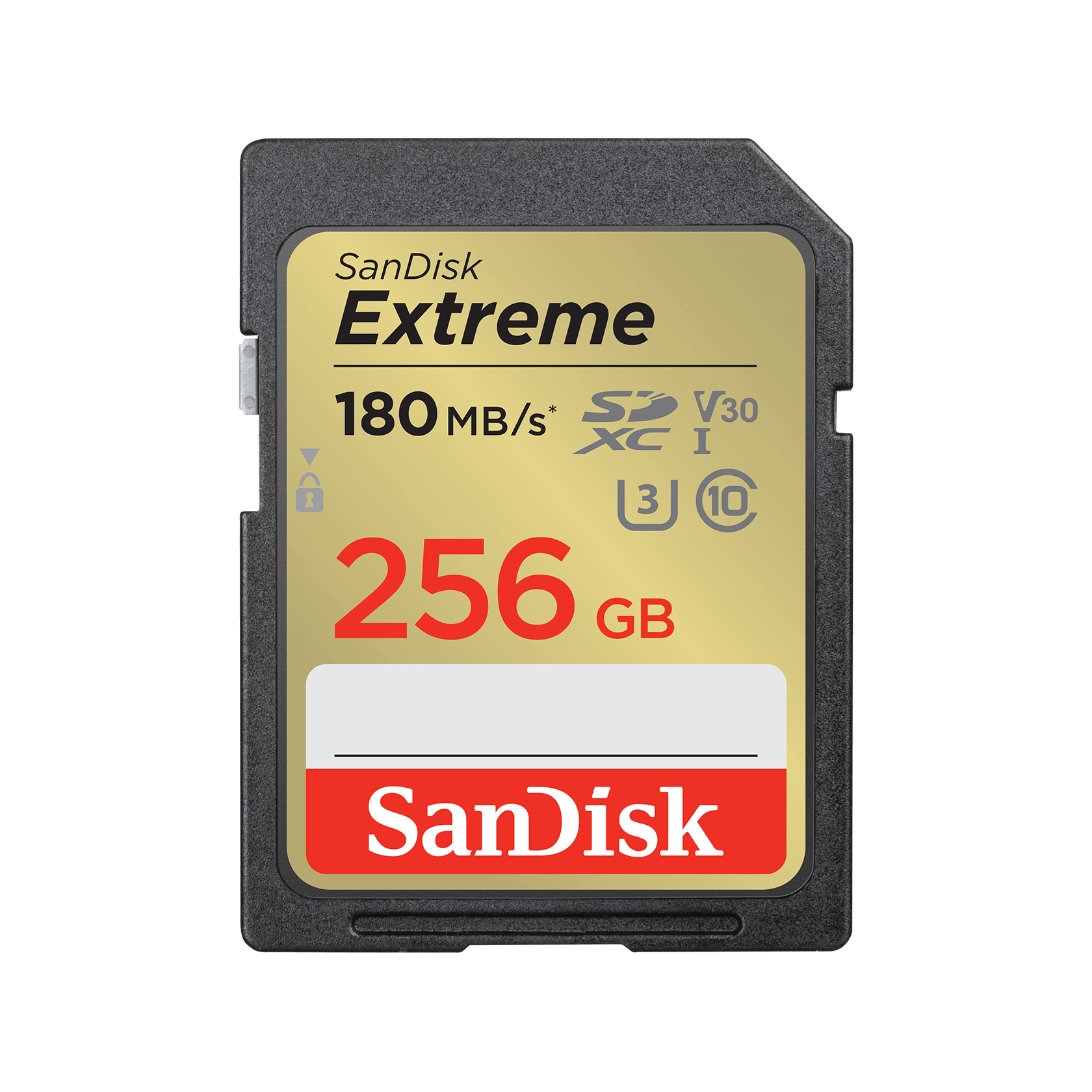 A large main feature product image of SanDisk Extreme SDXC U3 V30 UHS-I SD Card - 256GB