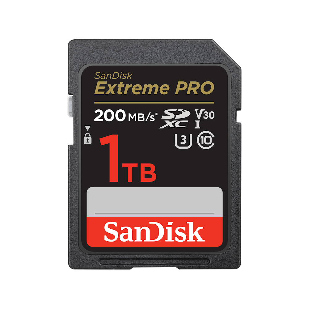 A large main feature product image of SanDisk Extreme Pro 1TB UHS-I SDHC/SDXC Card
