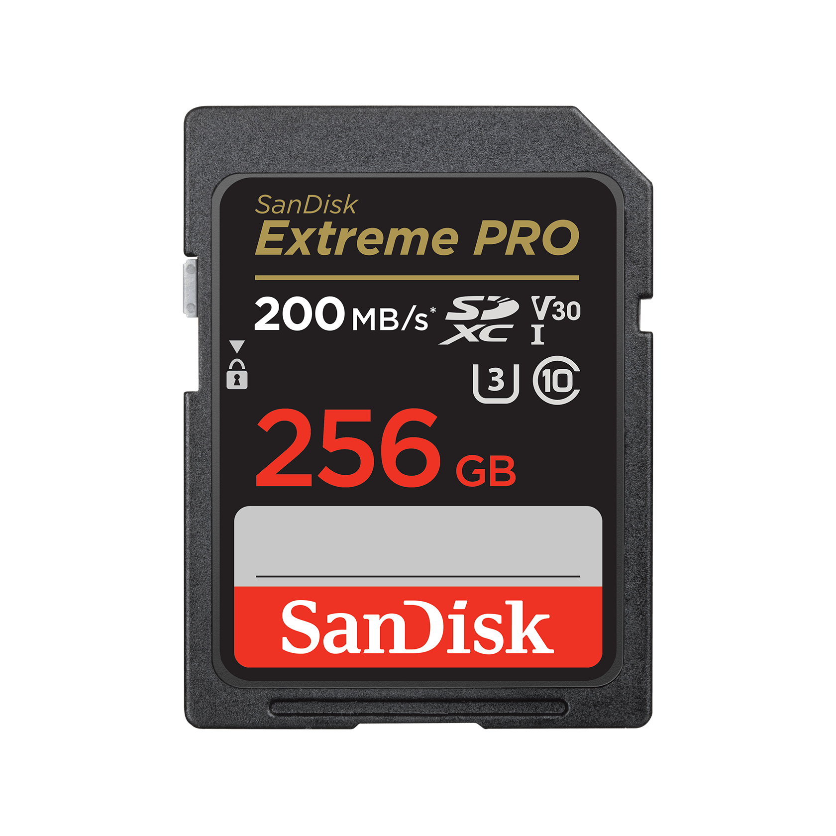 A large main feature product image of SanDisk Extreme Pro SDXC U3 V30 UHS-I SD Card - 256GB
