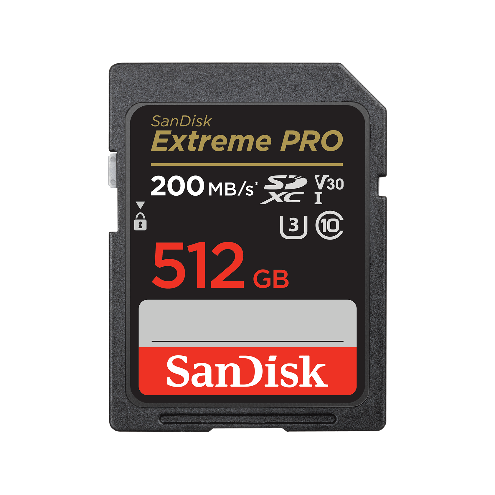 A large main feature product image of SanDisk Extreme Pro SDXC U3 V30 UHS-I SD Card - 512GB