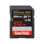 A small tile product image of SanDisk Extreme Pro SDXC U3 V30 UHS-I SD Card - 512GB