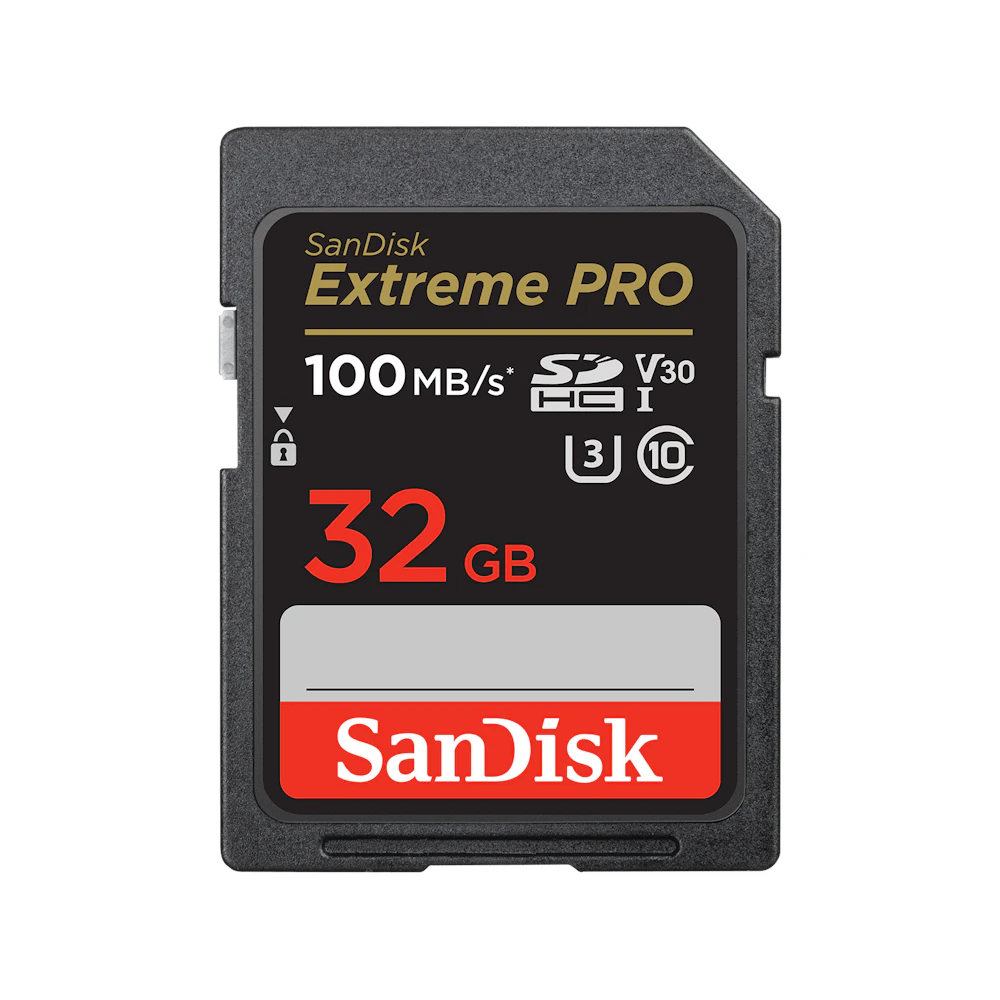 A large main feature product image of SanDisk Extreme Pro SDHC U3 V30 UHS-I SD Card - 32GB