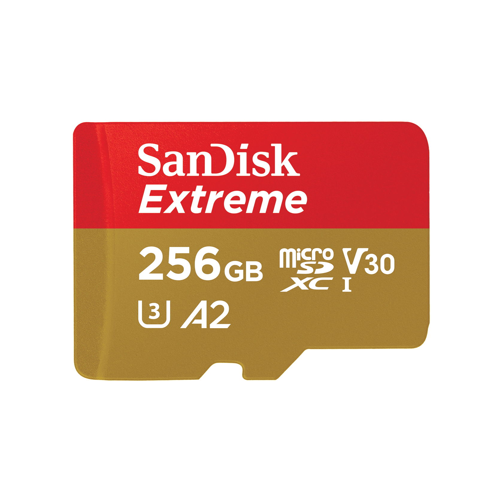 A large main feature product image of SanDisk Extreme microSDXC U3 V30 A2 UHS-I microSD Card - 256GB