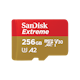 A small tile product image of SanDisk Extreme 256GB MicroSDXC UHS-I Card