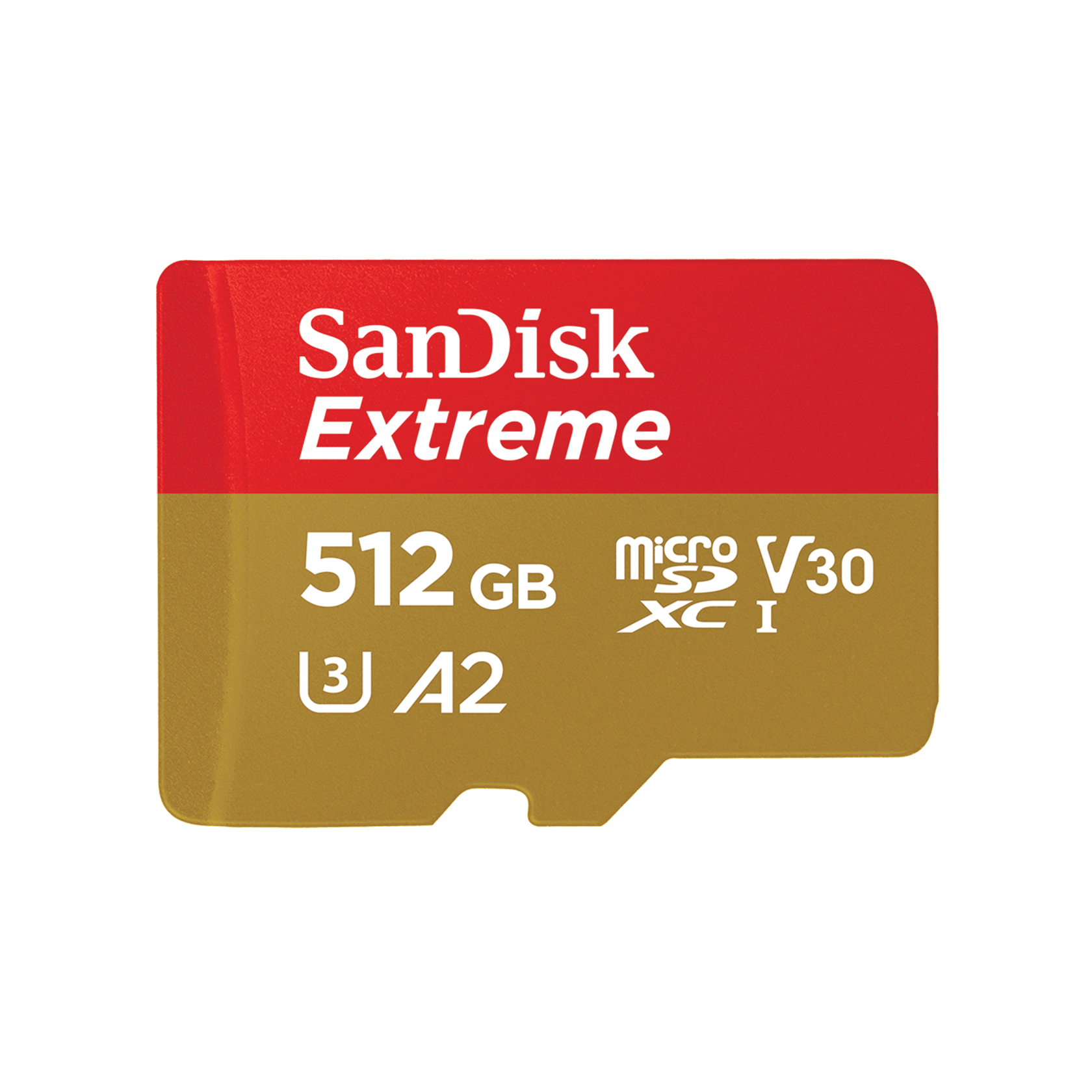 A large main feature product image of SanDisk Extreme microSDXC U3 V30 A2 UHS-I microSD Card - 512GB