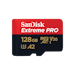A product image of SanDisk Extreme PRO 128GB MicroSDXC UHS-I Card