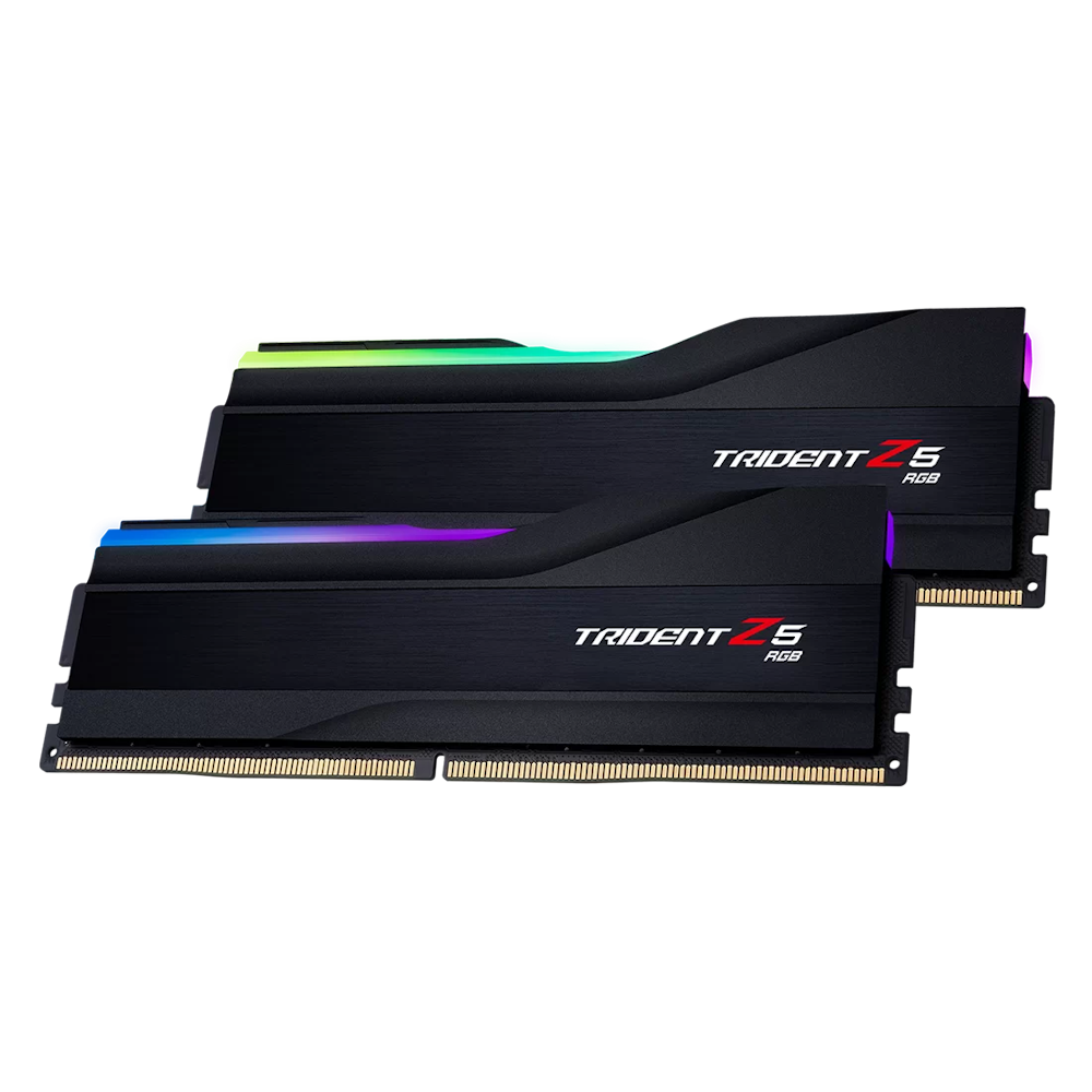 A large main feature product image of G.Skill 48GB Kit (2x24GB) DDR5 Trident Z5 RGB C36 7200MHz - Black