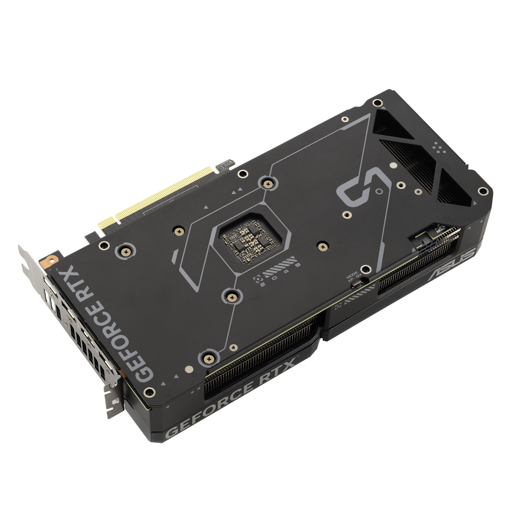 A large main feature product image of ASUS GeForce RTX 4070 Dual OC 12GB GDDR6X - Black