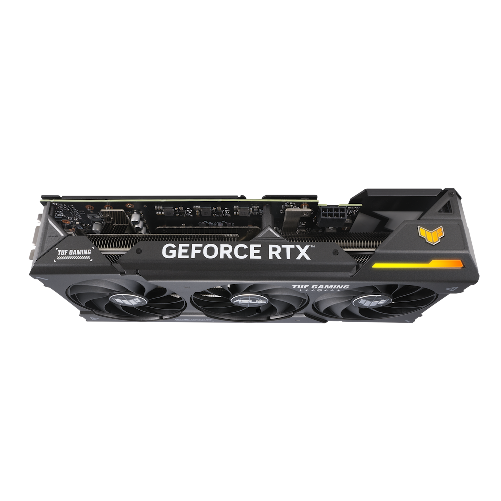 A large main feature product image of ASUS GeForce RTX 4070 TUF Gaming OC 12GB GDDR6X