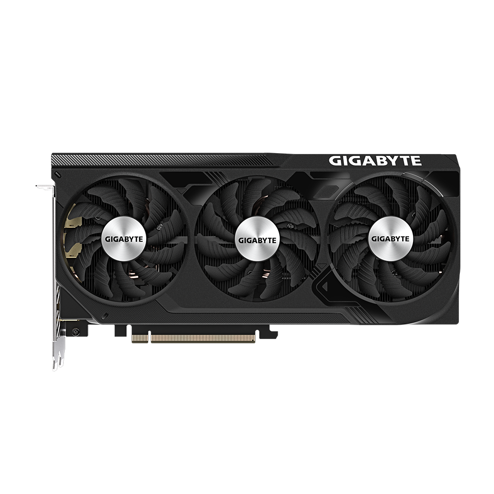 A large main feature product image of Gigabyte GeForce RTX 4070 Windforce OC 12GB GDDR6X
