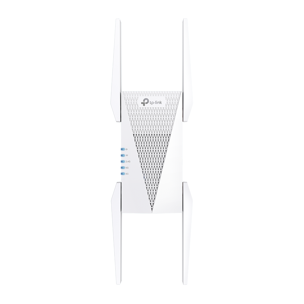 A large main feature product image of TP-Link RE815XE - AXE5400 Wi-Fi 6E Mesh Range Extender