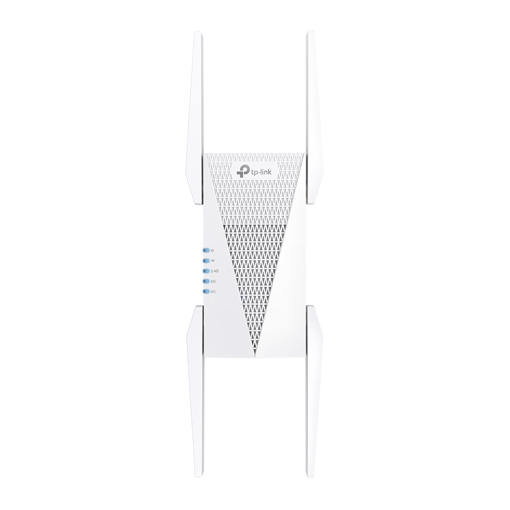 A large main feature product image of TP-Link RE815XE - AXE5400 Wi-Fi 6E Mesh Range Extender