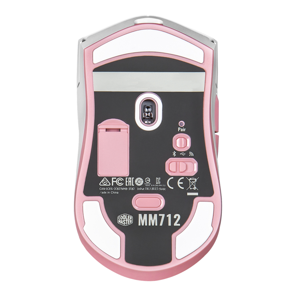 A large main feature product image of Cooler Master MM712 Gaming Mouse - Sakura Edition