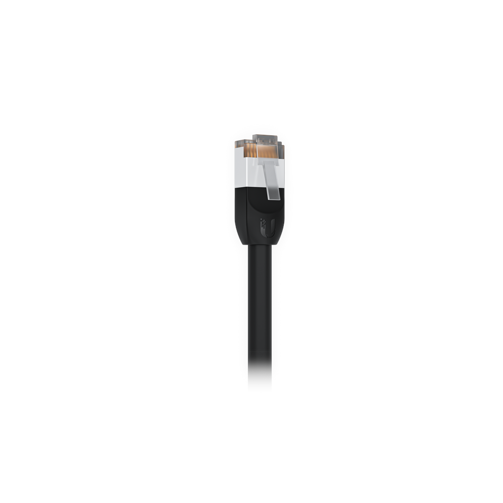A large main feature product image of Ubiquiti UISP All-Weather Outdoor CAT5e Patch Cable - 1m Black