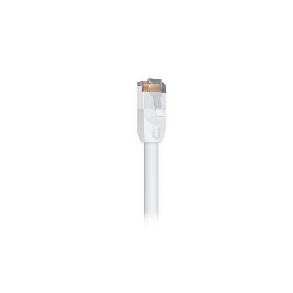 A large main feature product image of Ubiquiti UISP All-Weather Outdoor CAT5e Patch Cable - 1m White