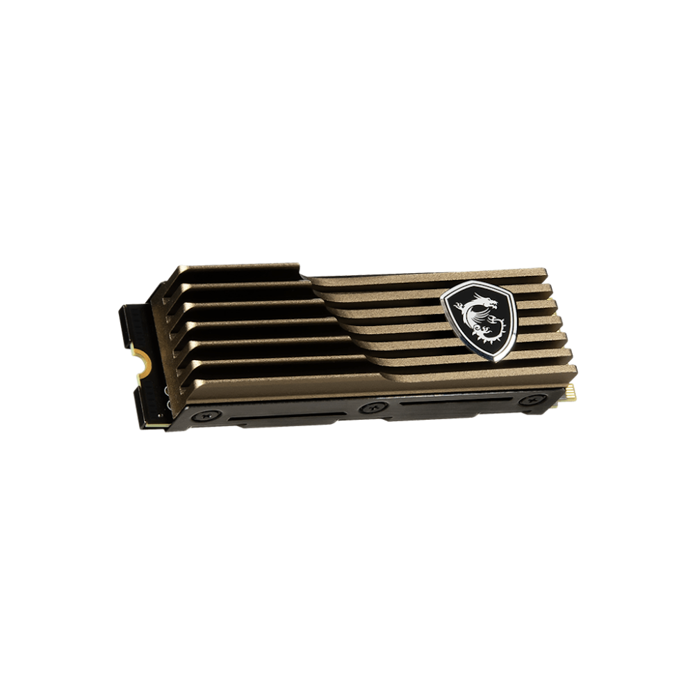 A large main feature product image of MSI Spatium M570 w/Heatsink PCIe Gen5 NVMe M.2 SSD - 2TB