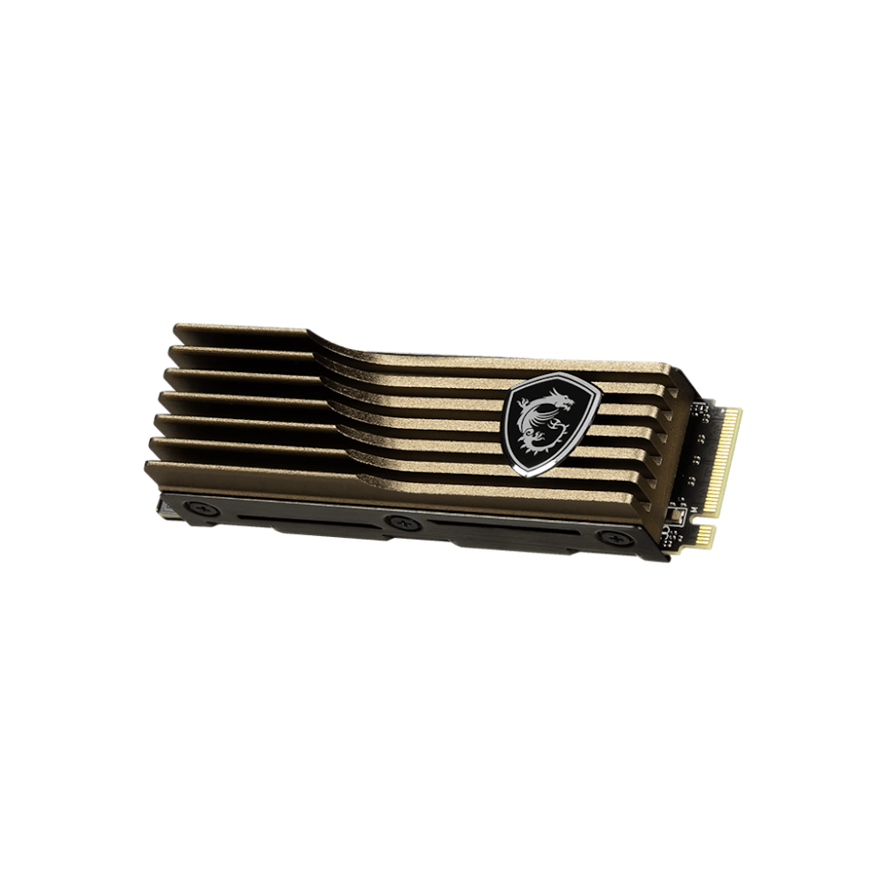 A large main feature product image of MSI Spatium M570 w/Heatsink PCIe Gen5 NVMe M.2 SSD - 2TB