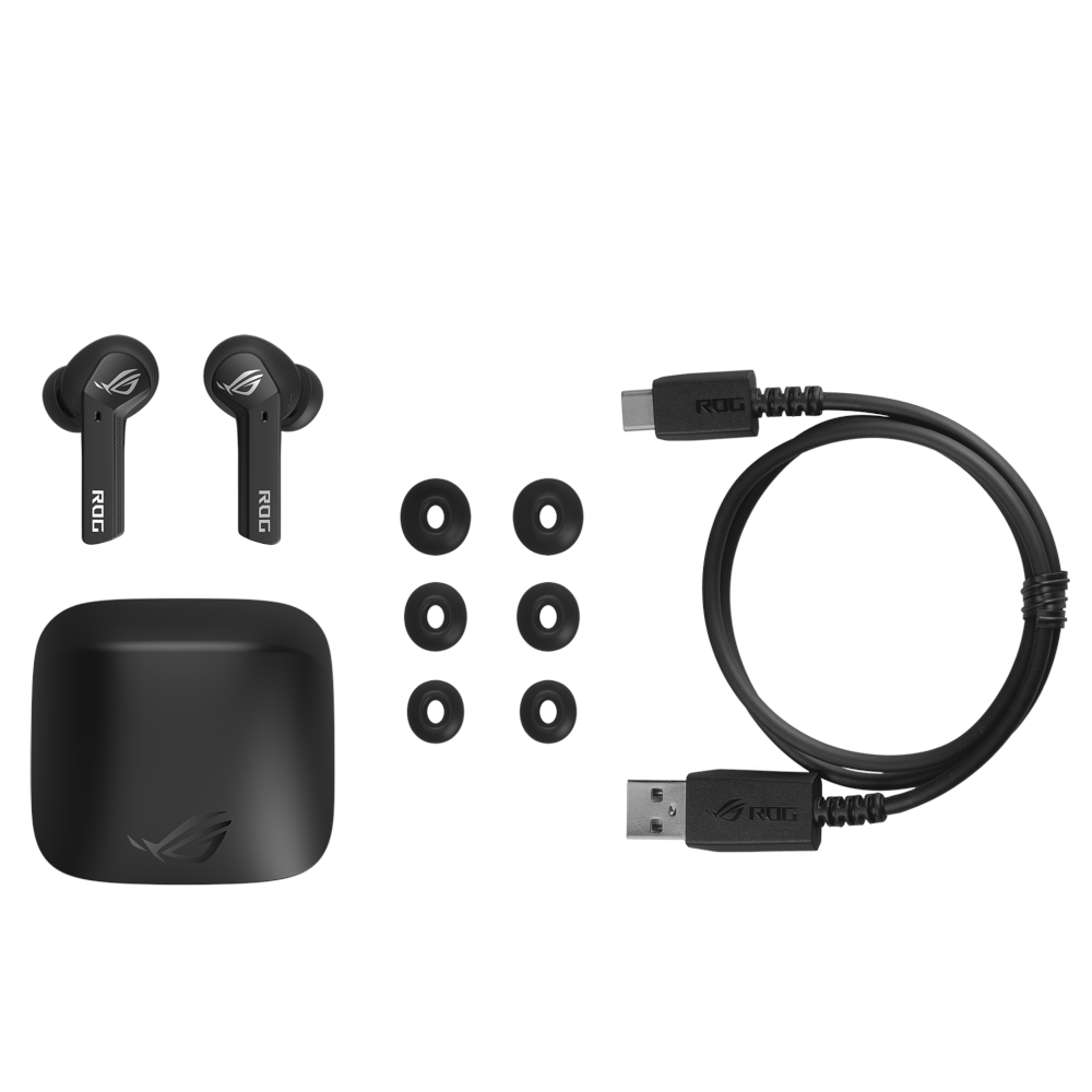A large main feature product image of ASUS ROG Cetra True Wireless Earphones - Black