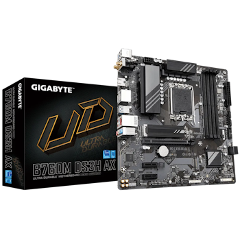 Product image of Gigabyte B760M DS3H AX LGA1700 mATX Desktop Motherboard - Click for product page of Gigabyte B760M DS3H AX LGA1700 mATX Desktop Motherboard