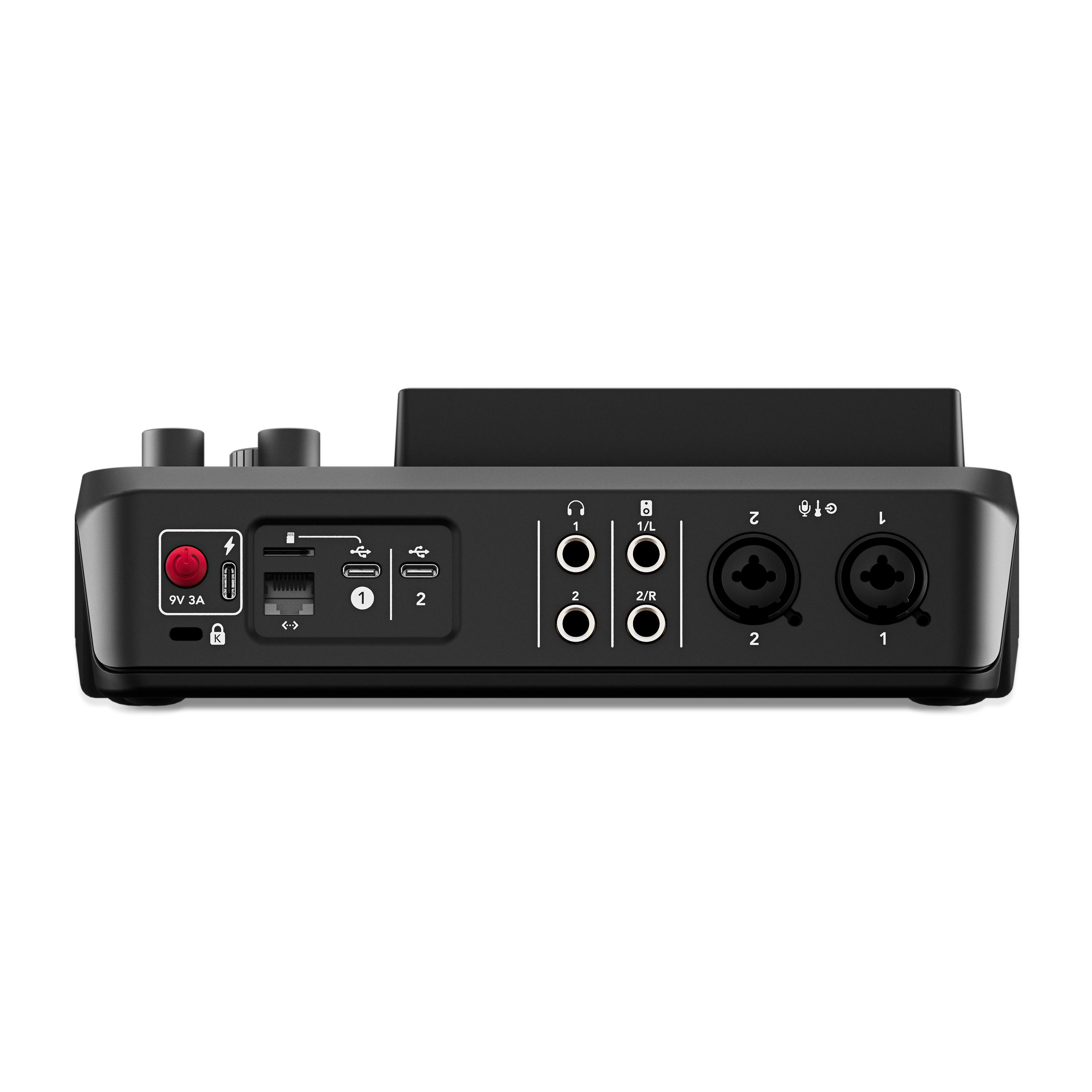 A large main feature product image of RODE RODEcaster Duo - Intergrated Audio Production Studio