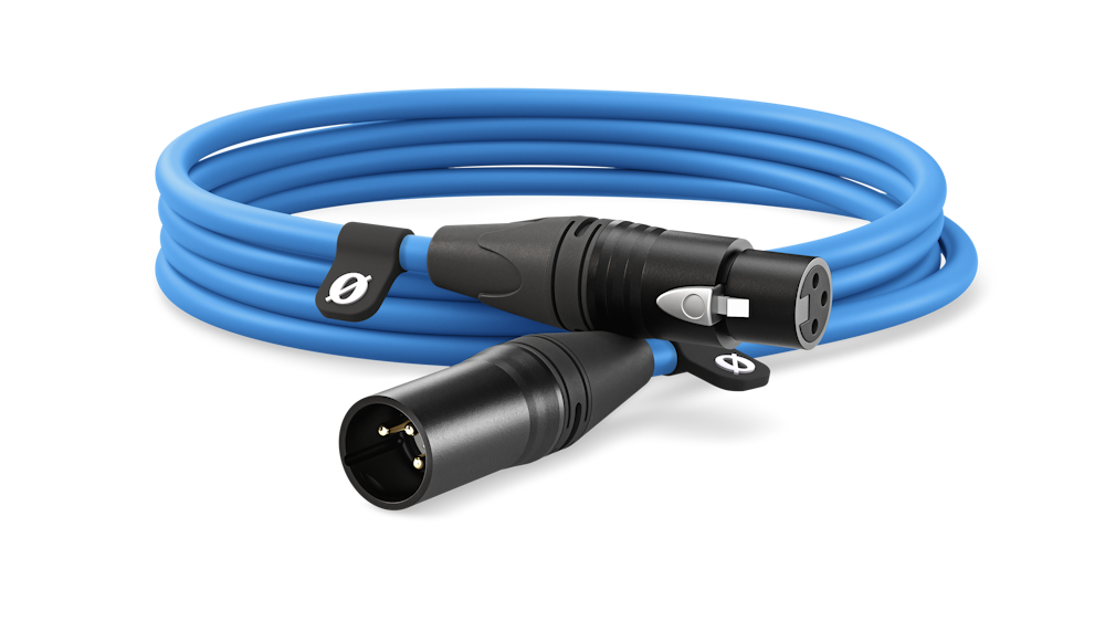 A large main feature product image of RODE Premium XLR Cable 3m - Blue