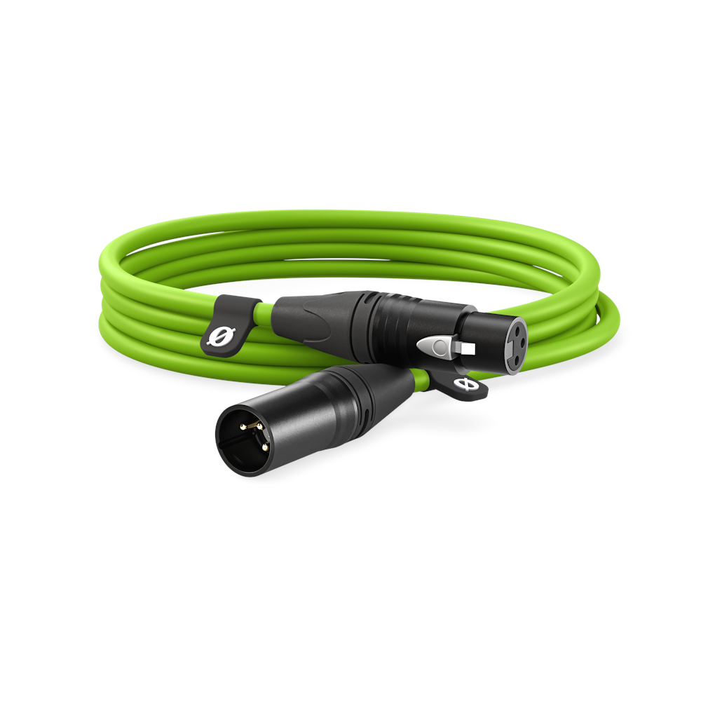 A large main feature product image of RODE Premium XLR Cable 3m - Green