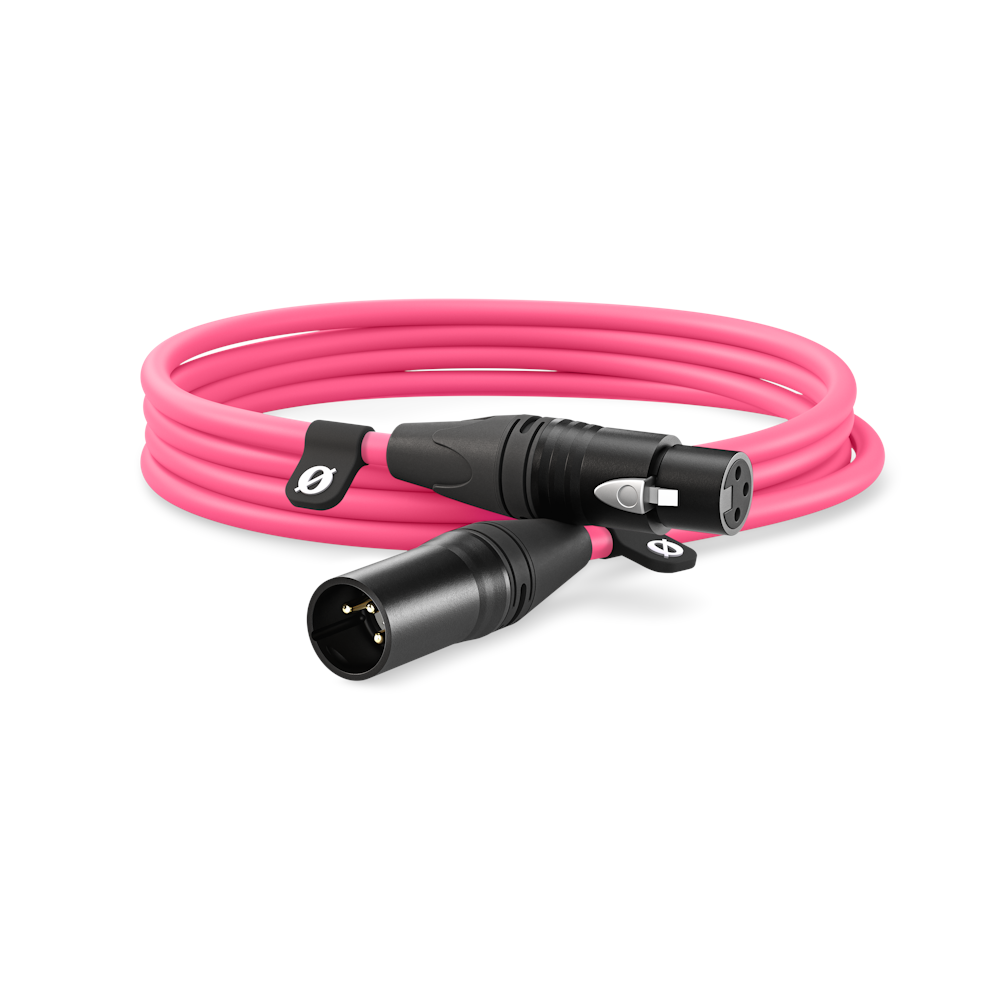 A large main feature product image of RODE Premium XLR Cable 3m - Pink