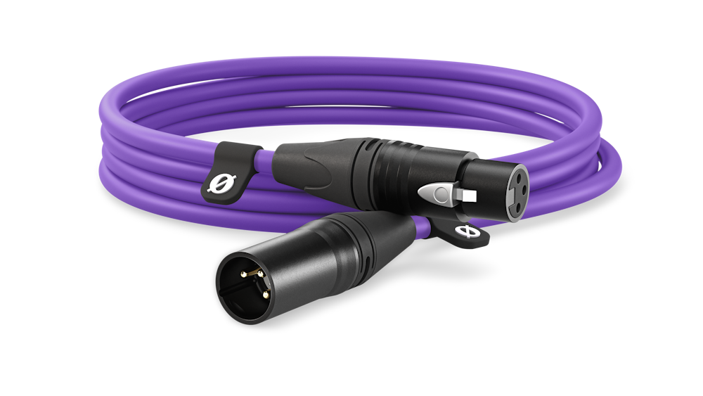 A large main feature product image of RODE Premium XLR Cable 3m - Purple