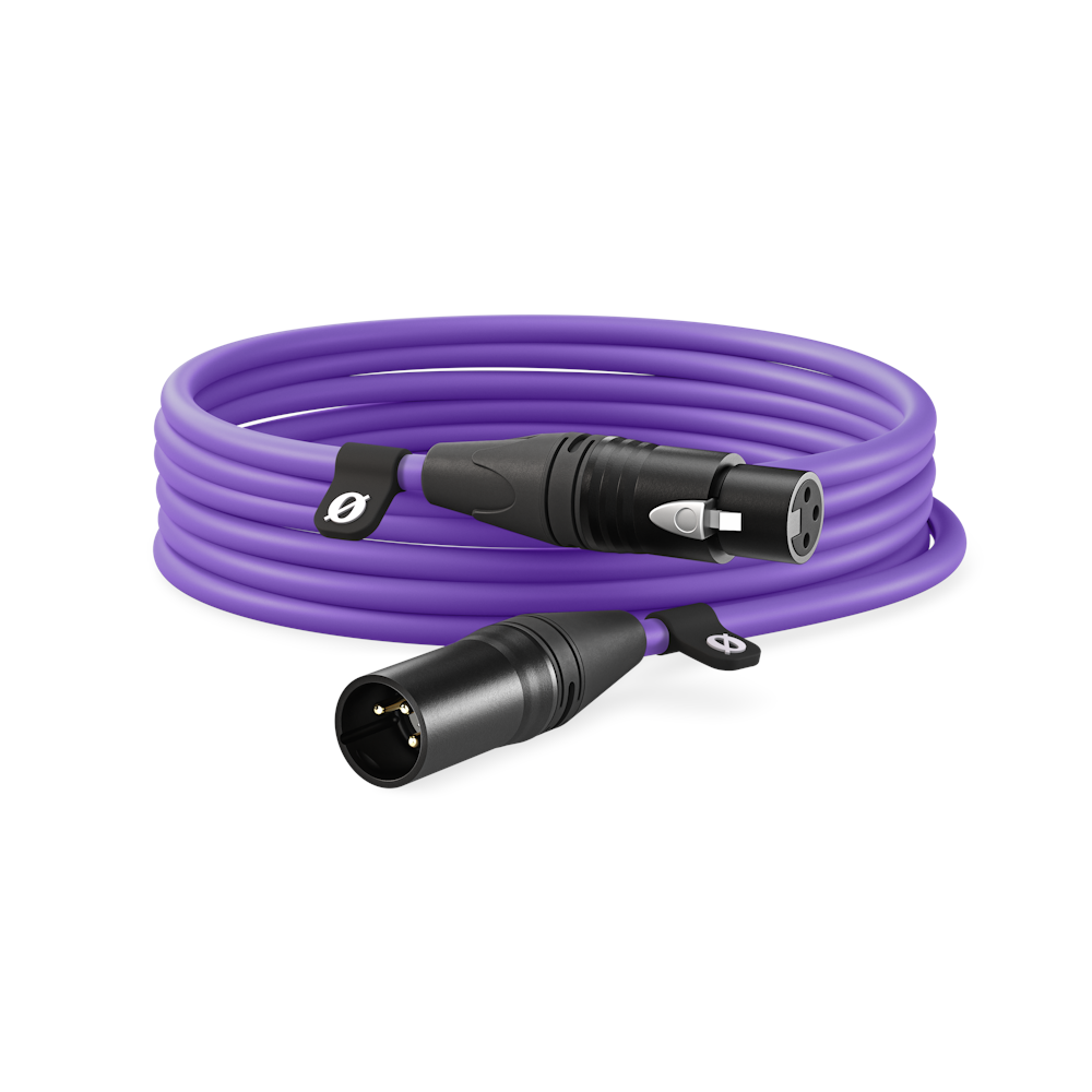 A large main feature product image of RODE Premium XLR Cable 6m - Purple
