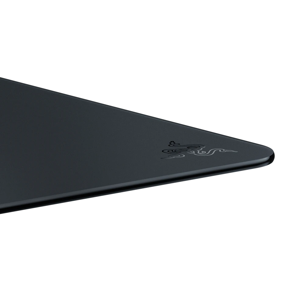 A large main feature product image of Razer Atlas - Premium Tempered Glass Mousepad (Black)