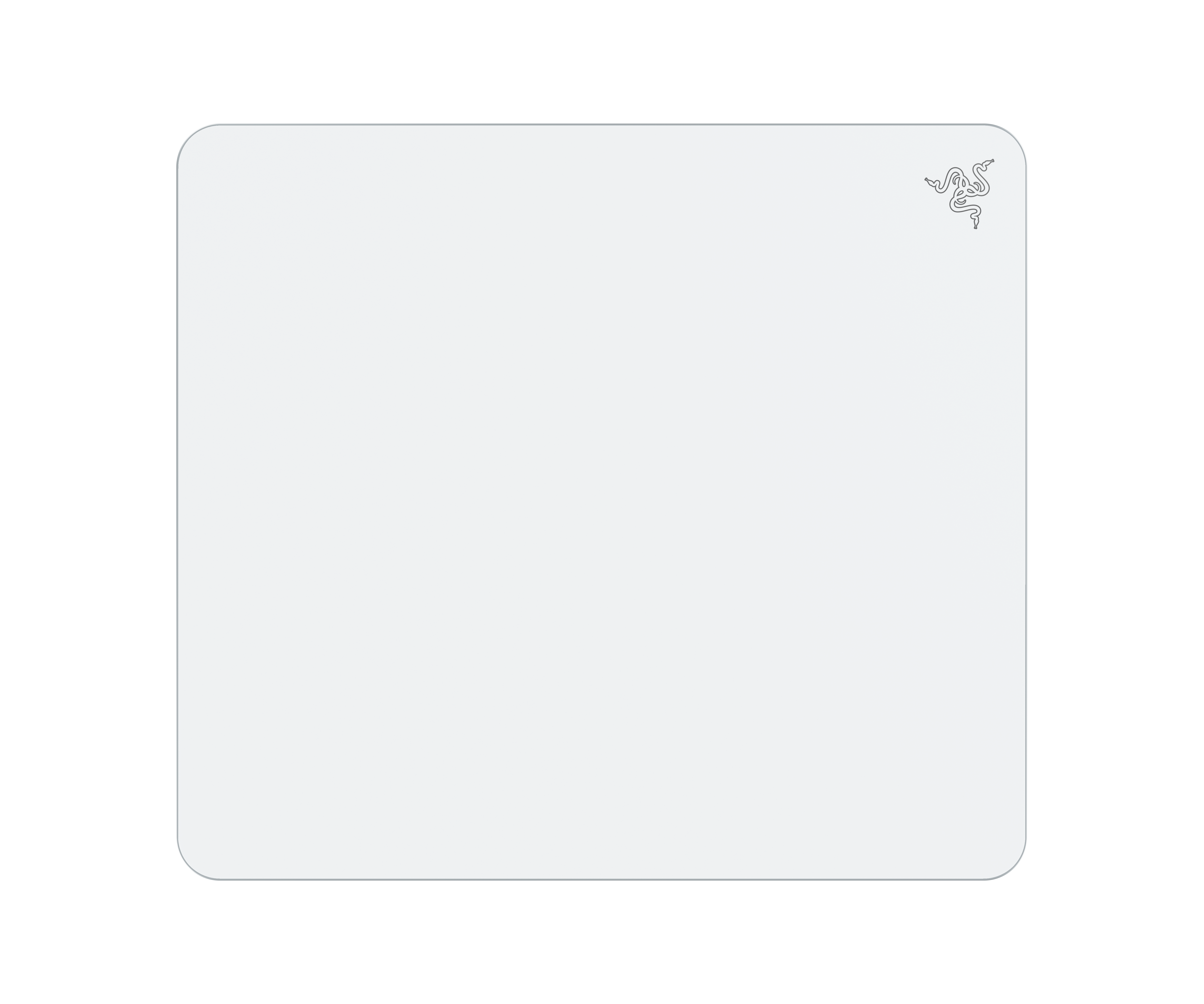 A large main feature product image of Razer Atlas - Premium Tempered Glass Mousepad (White)