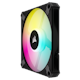 A small tile product image of Corsair iCUE AF120 RGB SLIM 120mm PWM Fluid Dynamic Bearing Fan — Black Twin Pack